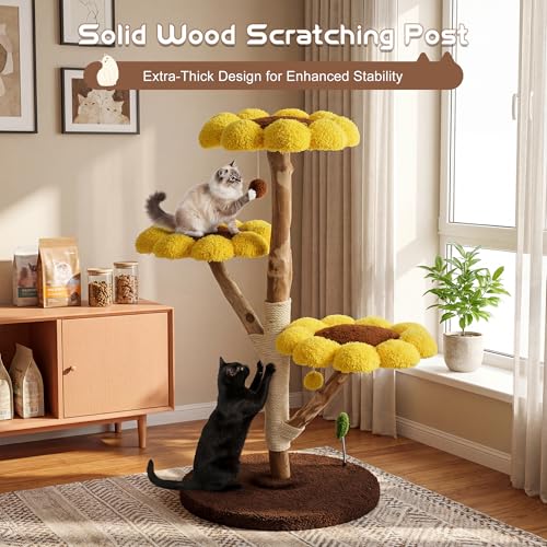Árbol para gato moderno para interiores 27.2"L x 18.9"W x 34.6"H miniatura 5