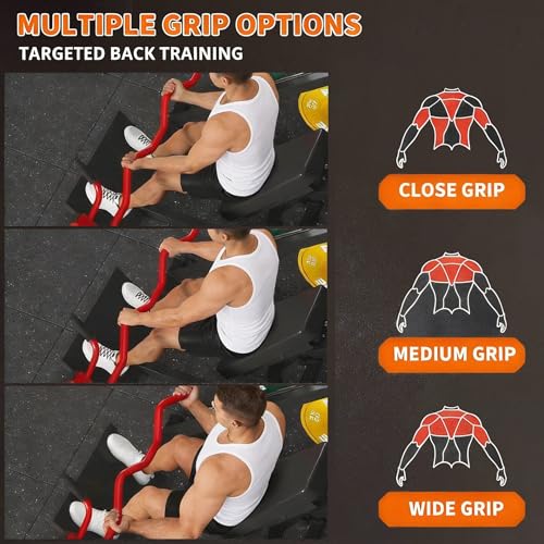 Image of Linear Row Machine for Home Gym, Back Workout Machine with Plate-Loaded Smith Row, Workout Equipment Strength Training Upper Body Machines