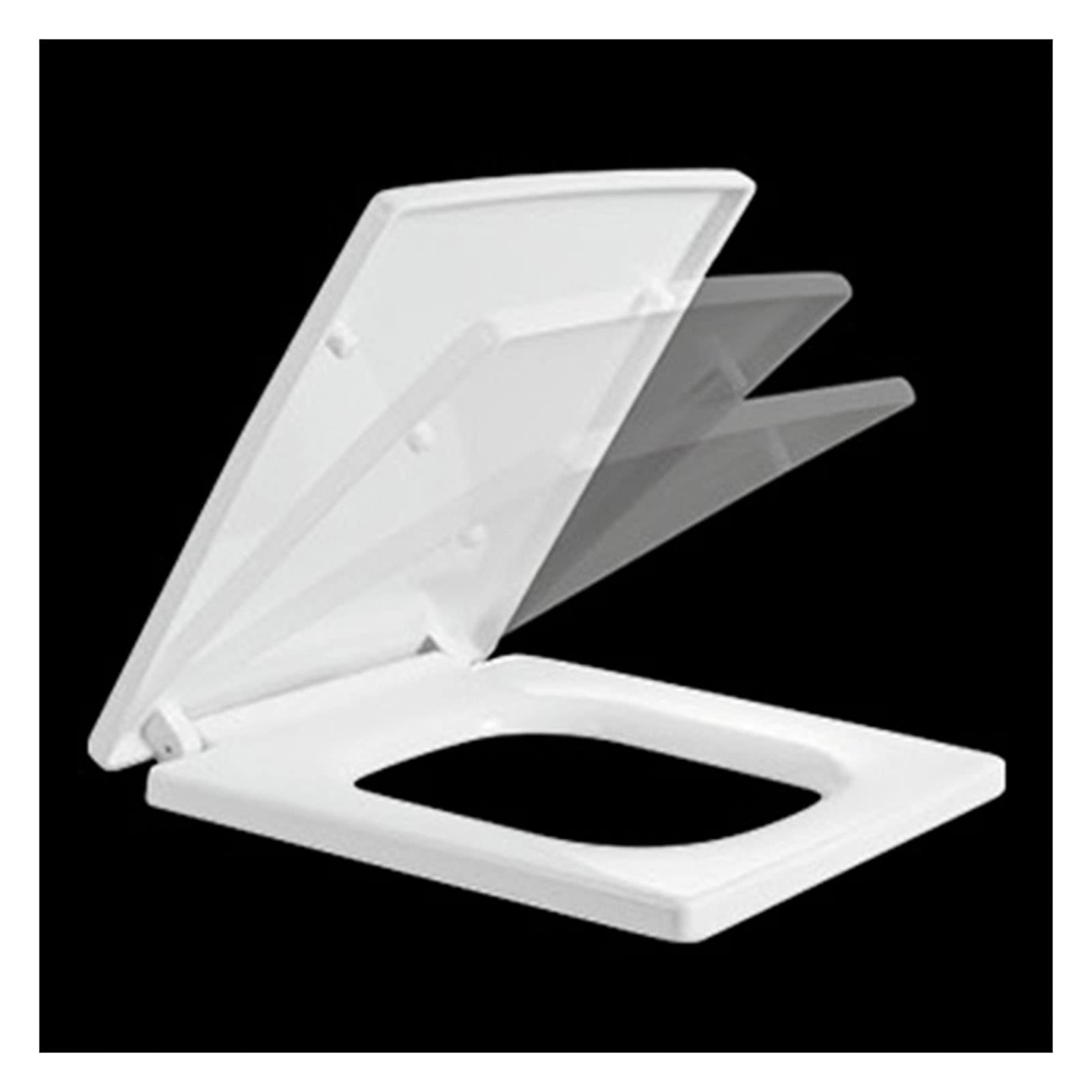 Dxpsxjl White Elongated Toilet Seat, Quick Release Hinges, Non-Slip Bumpers, Adjustable, Lightweight, Durable, Portable, User-Friendly, Compact Durable Construction Ergonomic Design
