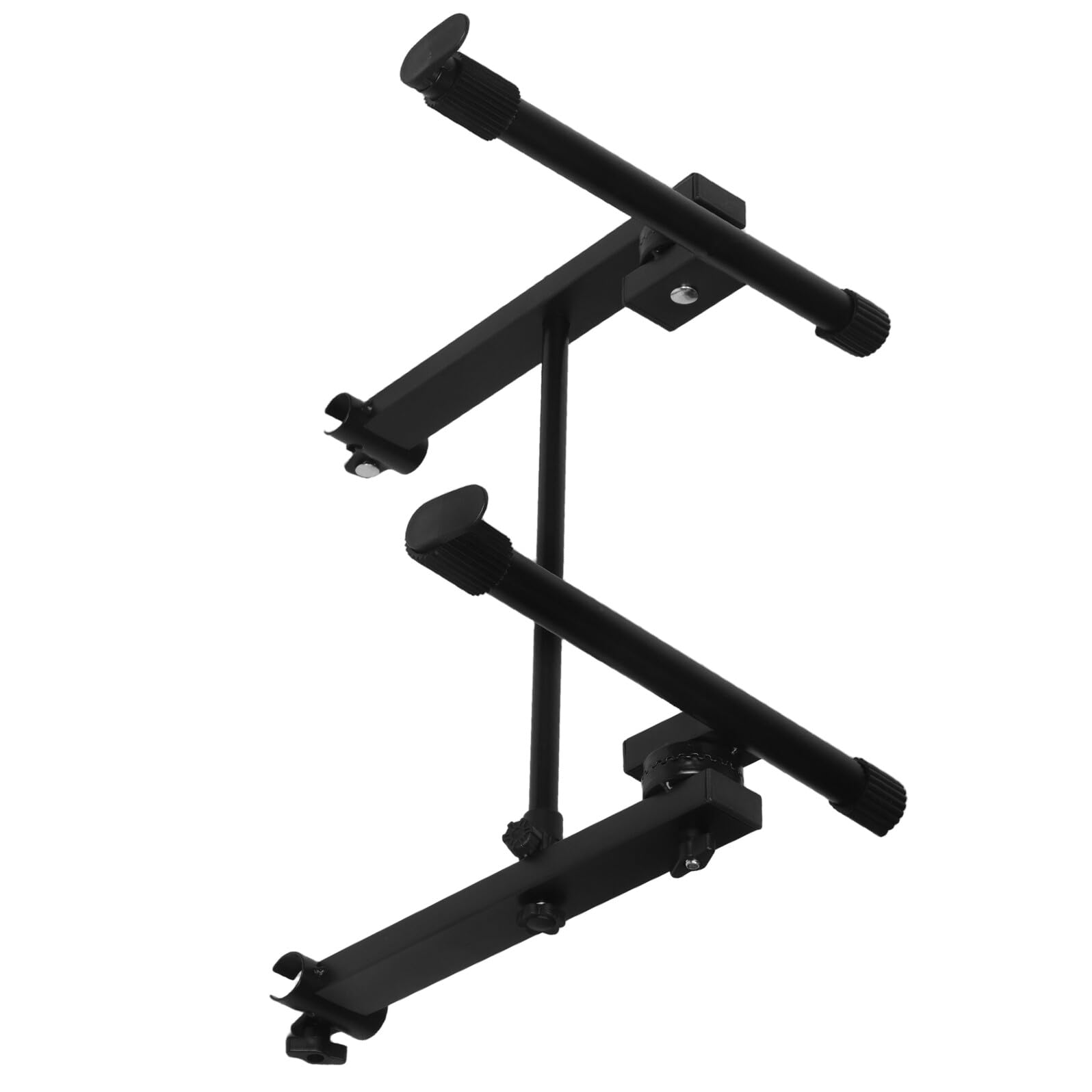 Toyvian Regulowany Metalowy Podwójny Stojak Keyboard Dwupoziomowy Podnóżek Klawiatury Do Syntezatora Pianina Cyfrowego Idealny Koncerty Do Studia i Domu