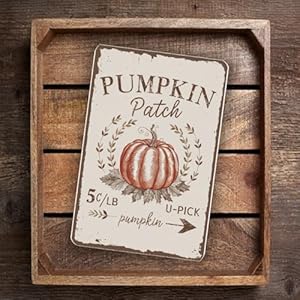   Pumpkin-Patch-Vintage-Metal-Sign--Rustic-Farmhouse-Fall-Decor--U-Pick-Pumpkin-Sign-With-Arrow--8x-12-Fall-Harvest-Wall-Art-For-Thanksgiving-And-Autumn