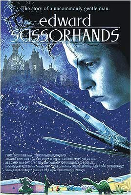(24x36) Edward Scissorhands Movie (Johnny Depp, Snow) Poster Print