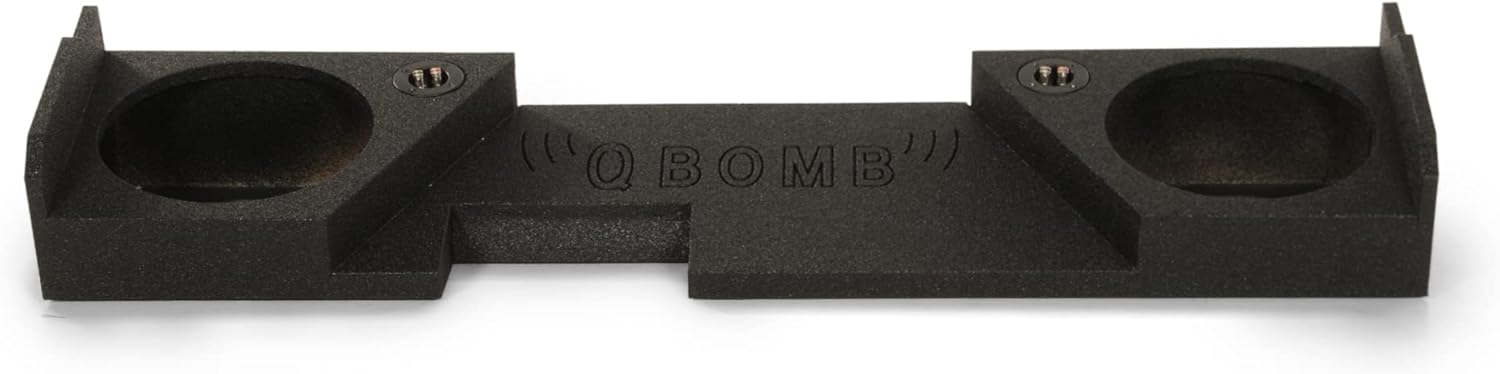 QPower QBGMC10 2014 DCAB Underseat Downfire 10 Inch 2 Hole Sealed Subwoofer Box for 2014 to 2019 Chevy/GMC Double Cab Models, Not for Crew Cab Models