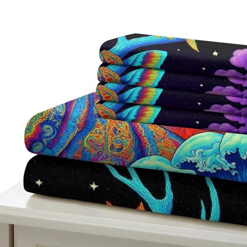 Parure de lit cerf 3D microfibre anti-plis avec fermeture éclair cachée