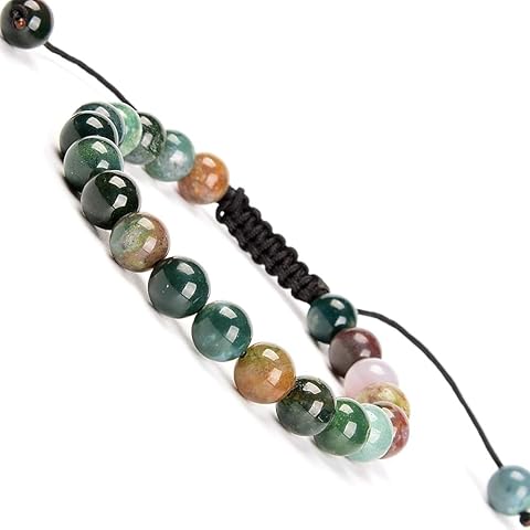 MASSIVE BEADS Natural Healing Power Gemstone Crystal Beads Unisex Adjustable Macrame Bracelets