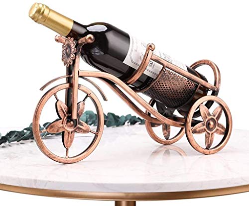 Soporte para botellas vino hierro estilo europeo vintage miniatura 1