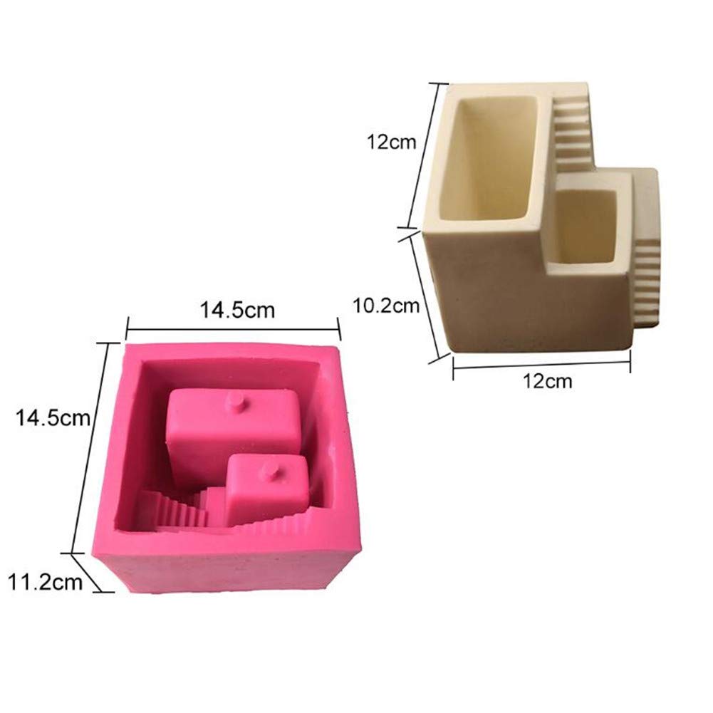 Molde De Silicona Para Velas De Hormigón - DIY Macetas Y Decoración