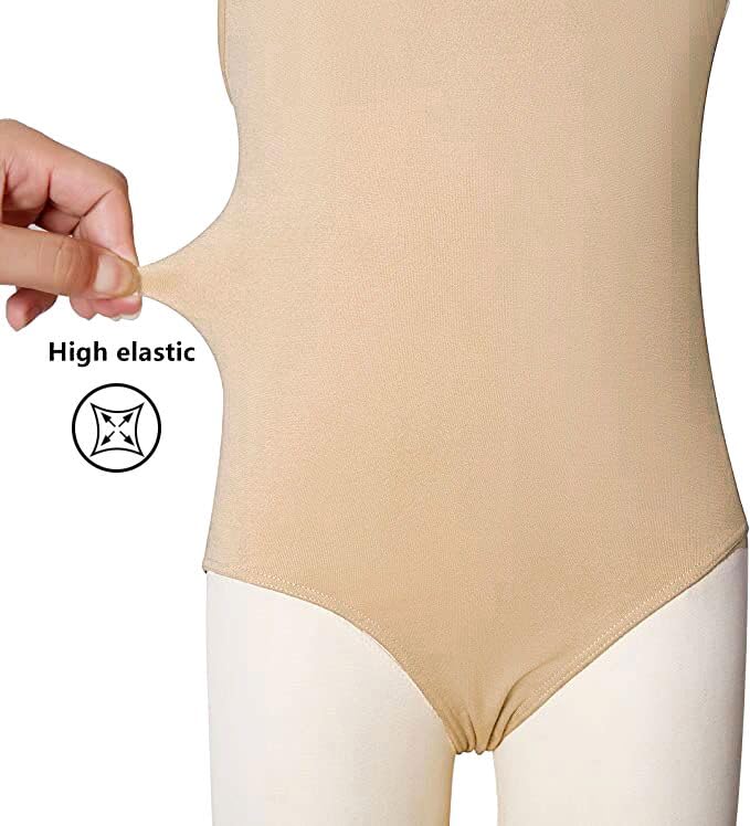 danshow women and girls nude seamless camisole undergarment leotard with transition straps