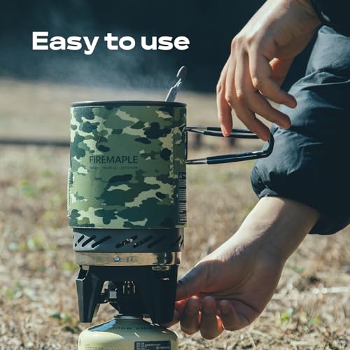 Image of Fire-Maple inchFixed Star 1 inch Personal Cooking System | Pot /Jet Burner Stove System with Electric Ignition | Ideal for Hiking, Camping, Backpacking, Fishing, Hunting Trips and Emergency Use