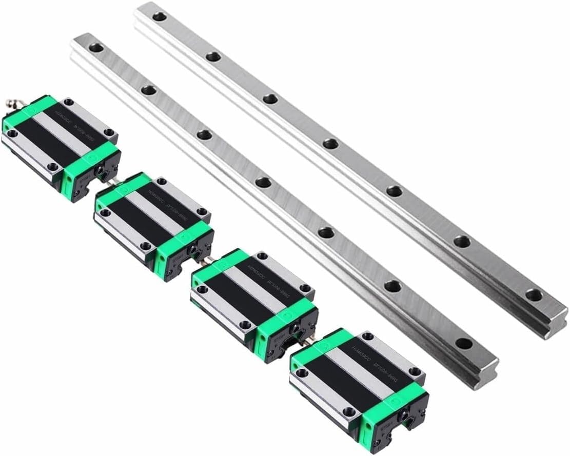 Prowadnica liniowa 100-1500 mm, zestaw 2 szt., 4 szt. wózka blokowego HGH30CA/HGW30CC do grawerowania routera CNC, precyzyjny suwak liniowy