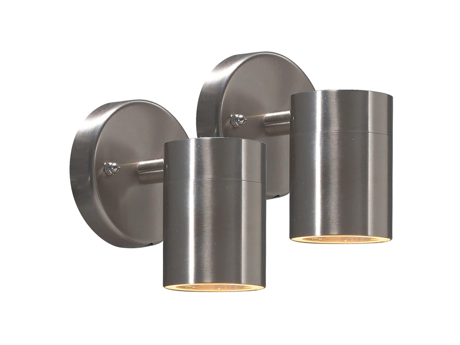 2er-Set Edelstahl Wandleuchte MODENA Down-Light, GU10, Höhe 9 cm, IP44; Konstsmide 7572-000