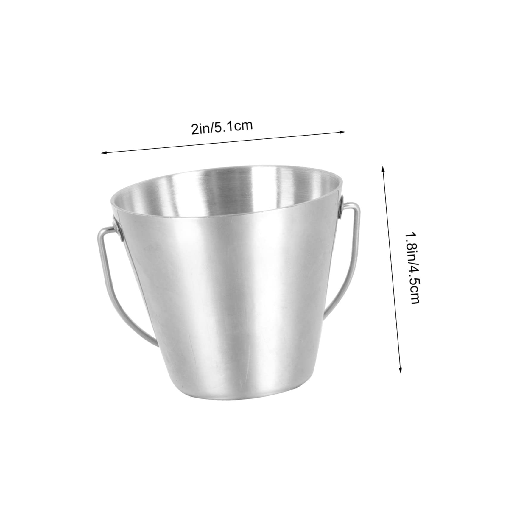 LIFKICH 2pcs Teppanyaki Egg Tray Mini Egg Bucket Egg Poachers Cup Egg Holder Cup Egg Stand for Display Steamed Egg Container Steamed Egg Bucket Miniature Holder Eggs Silver Stainless Steel