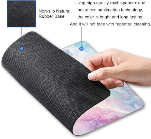 Image of Premium-Textured Mouse Pad, Non-Slip Rubber Base Mousepad for Laptop, Computer & PC, 9.5x7.9 in - Enhanced Precision, Ergonomic Comfort, Ideal for Gaming & Office (Dream Marble)