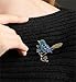 Bird Brooch Pin for Women Elegant Gold Tone Crystal Bird Brooches for Women Dress Hat Decoration-blue