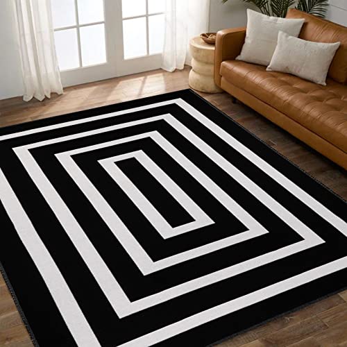White and Black Rug Soul & Lane