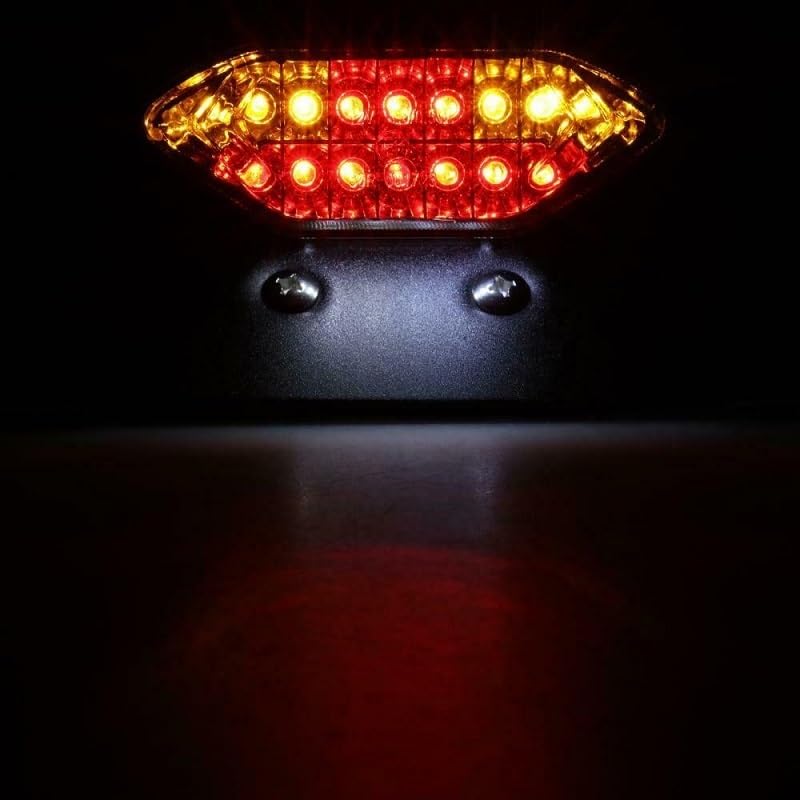 Luz trasera de freno integrada universal evita multas con luz de matrícula 4