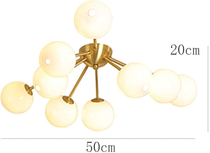 WHLMYH Kroonluchters, Klassieke Led Semi-Flush Kroonluchter Armaturen, Moderne Industriële Stijl Hanglampen Voor Woonkamer Eetkamer Slaapkamer Kantoor,B,50 * 20Cm photo 2