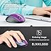 TECKNET Wireless Mouse, 2.4G USB Computer Mouse with 6-Level Adjustable 4800 DPI, 30 Months Battery, Ergonomic Grips, 6 Buttons Portable for PC, Chromebook, Mac - Purple