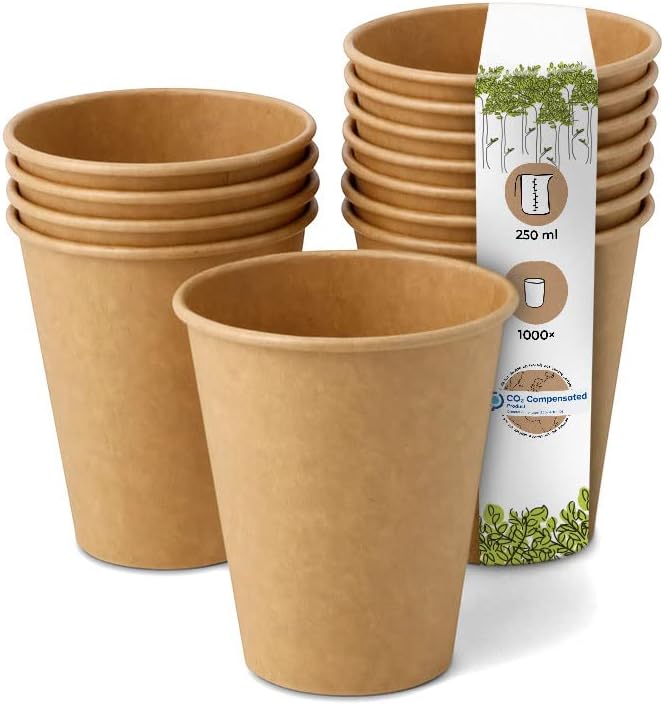 BIOZOYG Biodegradable Disposable Cups I Disposable Cups Paper Cups with