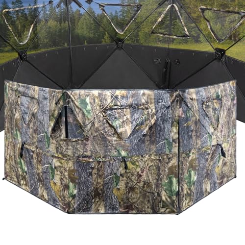 WTVIDAS Hunting Blind for Turkey, 3-Panel See Through Ground Blind Portable & Silent Pop-Up Hunting Ground Blinds for Deer & Turkey Hunting