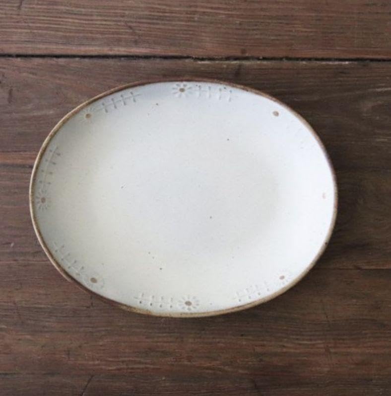 よしざわ窯　oldwhite　花のカレー皿×2 よしざわ窯 oldwhite 花のカレー皿×2 よしざわ窯 oldwhite 花の