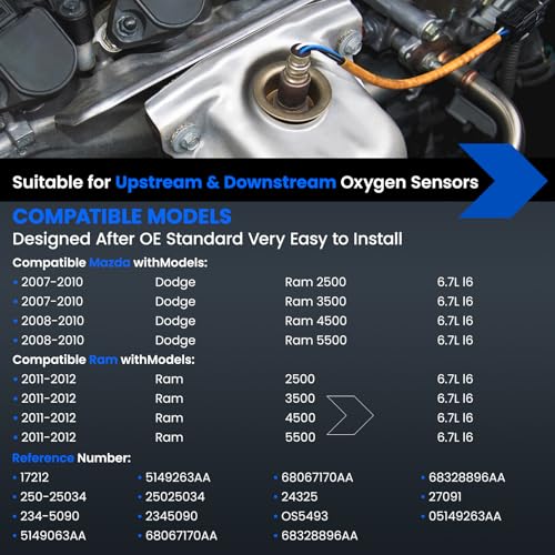 Sensor de Oxígeno para Dodge Ram 2500/3500/4500/5500 2008-2010 miniatura 2