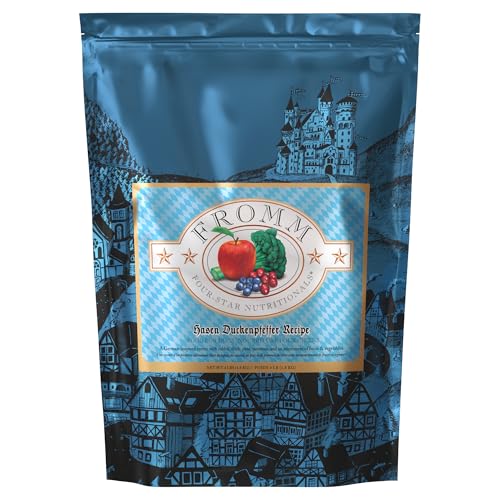 Fromm Four-Star Nutritionals Hasen Duckenpfeffer Dog Food - Premium Dry Dog Food - Rabbit Recipe - 4 lb