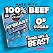 Jack Link’s x MrBeast Beef Sticks, Zero Sugar Mini Beef Sticks, As Seen on Beast Games, 6g Protein, Made with 100% Real Beef, Pantry-Ready Snacks, 12 Count