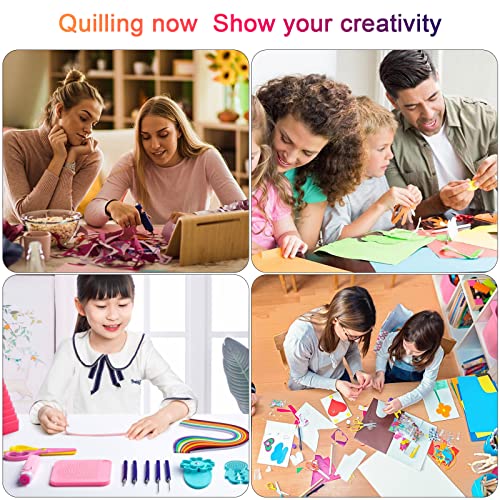 Yurroad 36 Colors Quilling Paper Strips Kit 720 Strips, Length 54Cm Width 3Mm 5Mm 7Mm 10Mm(4 Packs) #TOP7
