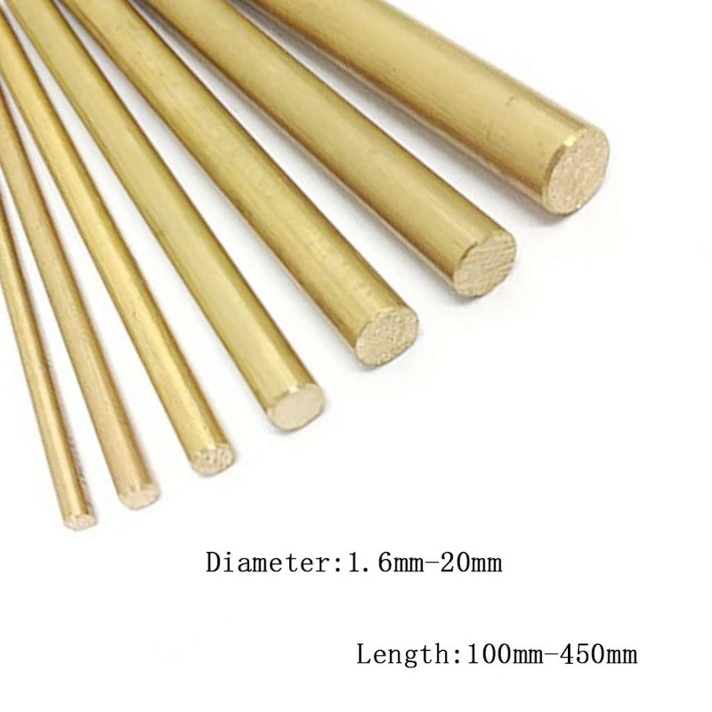 PATIKIL 10 stuks messing staafjes, 2,2 mm x 203 mm messing stang