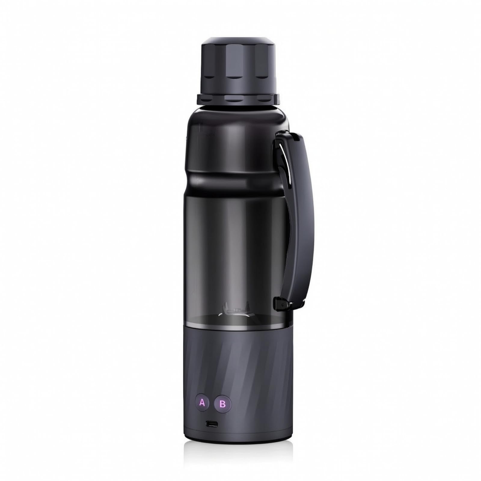 Amagogo Frullatore Portatile Frullatore Personale Mixer Elettrico Mini Frullatore Bicchiere da Succhi Ricaricabile con Coperchio Sicuro E Accessorio, Nero