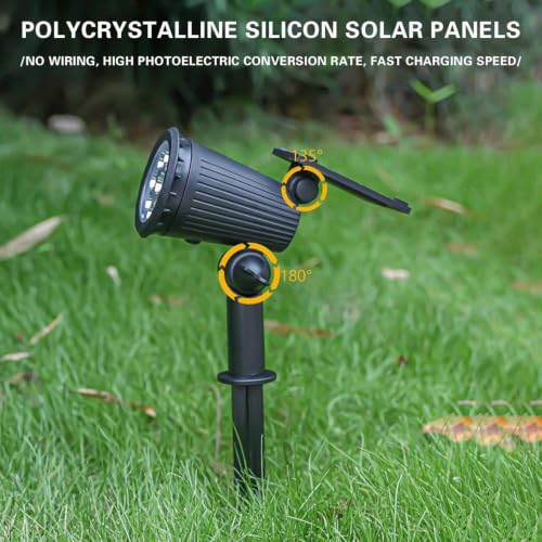 Solar Spot Lights Adjustable Angle Solar Spotlights Outdoor Waterproof - image 4