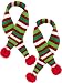 MEWTOGO 2 Dog Santa Scarves-25.5'' 3.15'' Warm Striped Pet Winter Christmas Holiday Scarf in Green and Red for Dog Cat Puppy