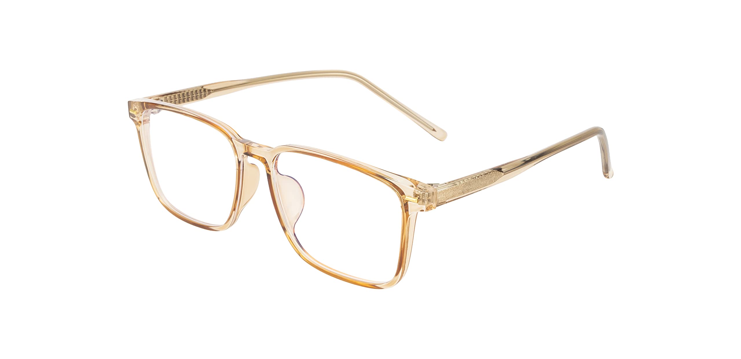 Square Spectacles Frame For Men Women Light & Flexible with Blue Cut Navigator Anti-glare lens for Eye Protection from UV by Computer Tablet Laptop Mobile|53|