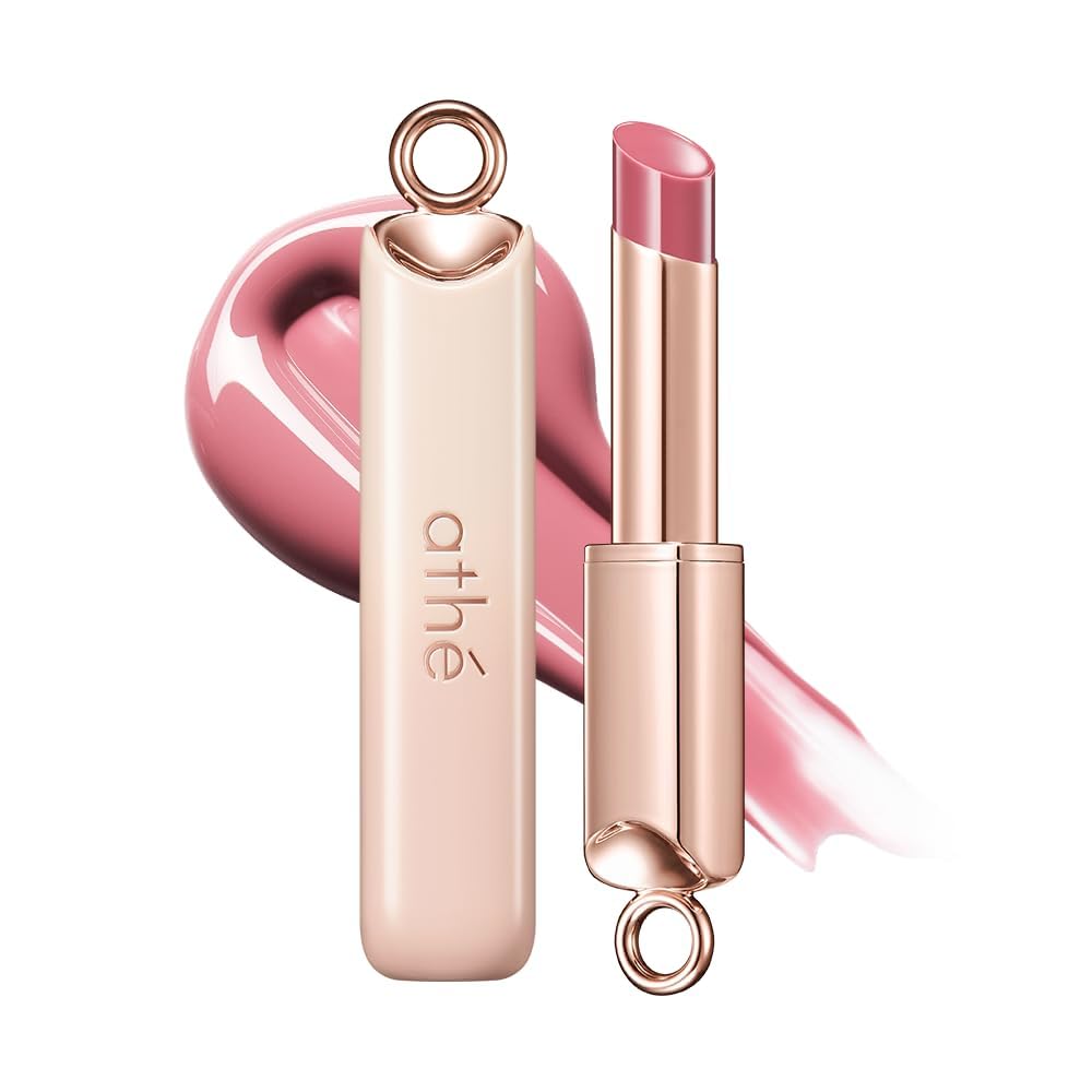 ATHÉ Authentic Lip Glowy Balm – Vegan Hydrating Tinted Lip Balm, Lightweight, Non-Sticky, Cruelty-Free, Plant-Based Oils – 3.3g (01 BABY)