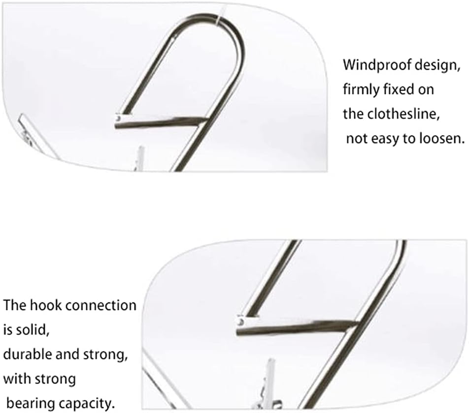 Hangers Coat Hanger Stainless Steel Multifunctional Hanger Folding Hanger Windproof Hanger Clip Suitable for Socks Underwear Space Saving (White)