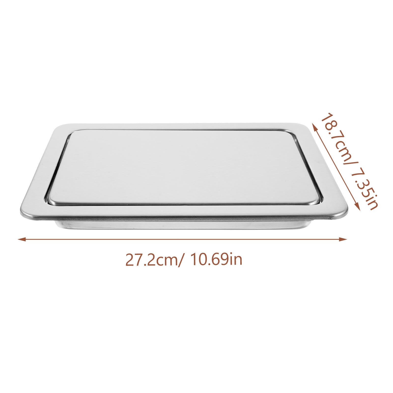 Tapa Empotrada de Acero Inoxidable Solapa para Cubo de Basura