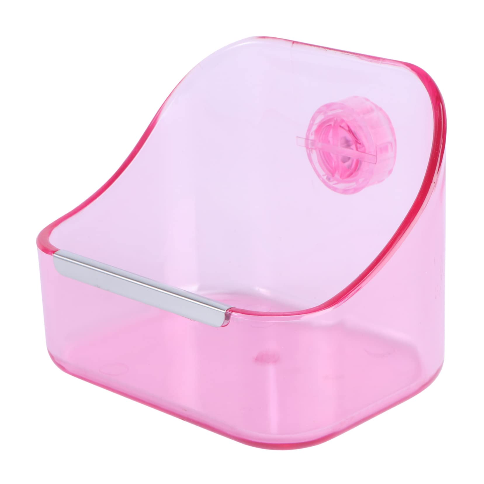 VICASKY 1pc Rabbit Feeding Bowl Small Animal Food Dish Dispenser Durable Water Container for Hamster and Rabbit Convenient Cage Hanging Design Lightweight and Comfortable Height