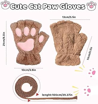 Katten handschoenen touchscreen Roze Geborduurde kat met hartjes – The Happy Cat Shop