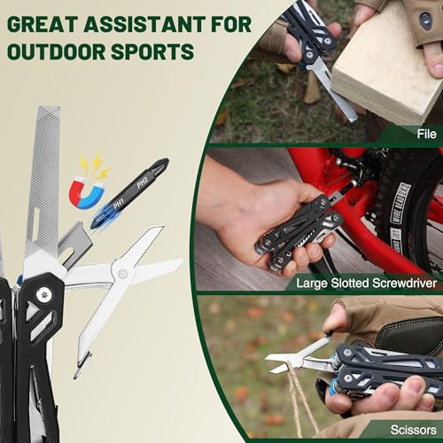 Mossy Oak 22-in-1 Multi-Tool Pliers with Carry Bag - Stainless Steel - Image 6