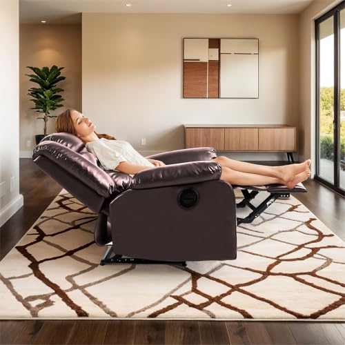 Image of Seventh Heaven Phoenix 1 Seater Motorised Recliner | Single Sofa Chair for Living Room Comfort | Ergonomic Design (Leatherette - Brown)