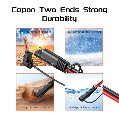 Image of Bateria Power 16AWG 25FT SAE Extension Cable, SAE Quick Disconnect Connector for Automotive, Solar Panel, RV, Battery Charger