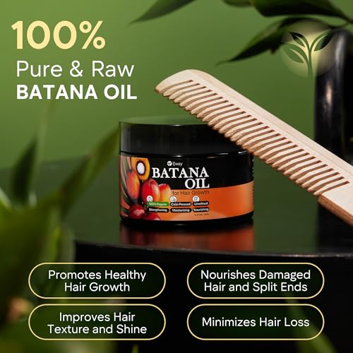 Eway Pure Batana Oil for Hair Growth Dr Sebi Organic – 100% Raw Batana Oil for Hair Growth with a Nourishing Formula to Shine for Both Women & Men