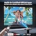 Beamer 4K【Offizielle Netflix & 20000L Full HD 1080P】 AKATUO Smart Projektor 4K Heimkino, Elektrischer Fokus & Auto Trapezkorrektur, WiFi6 Bluetooth Outdoor Beamer für Handy iPhone