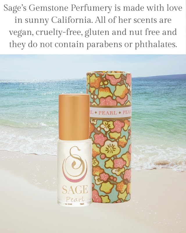 The Sage Lifestyle Pearl Roll On, Oil, Vanilla Perfume, Sandalwood, Vanilla Musk, Perfume for Women, Long Lasting, Clean, Soft Skin Fragrance, Artisan, Gourmand, 1/8oz, Travel Size Parfum, Made in USA - Image 5