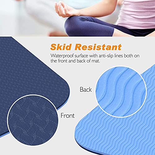 Image of IRIS Fitness Non Slip TPE Yoga Mat for Hot Yoga Pilate Gymnastics, Double Sided (72 inch x 24 inch x 6 mm)