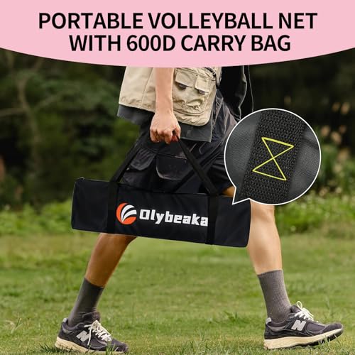 image for Olybeaka 20FT Outdoor Volleyball Net Set System for Backyard Beach wit