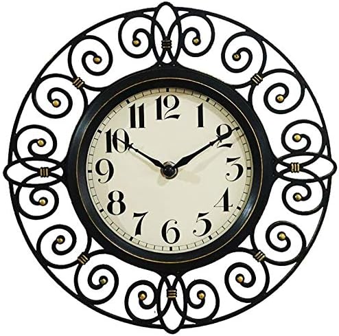 Xyanzi Wall Clock Hanging Table Hollow Imitation Iron Mute Retro Living Room Bedroom Hanging Table