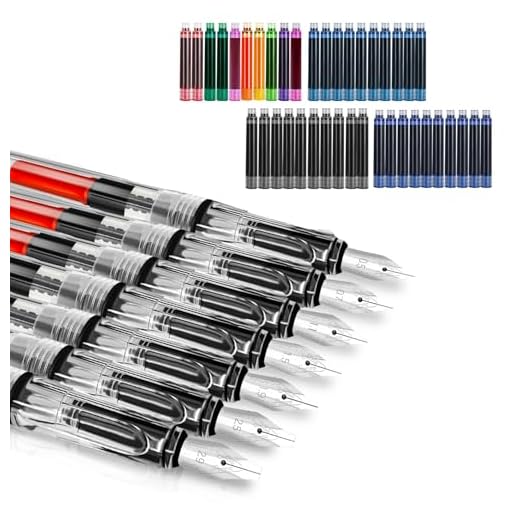 Kalligraphie Set, 7 Kalligraphie Stifte mit Verschiedenen Federn und 40 Tintenpatronen in 13 Farben, Kalligraphie Set Anfänger für Grußkarten, Unterschriften, Kalligraphie, Schreiben (Klar)