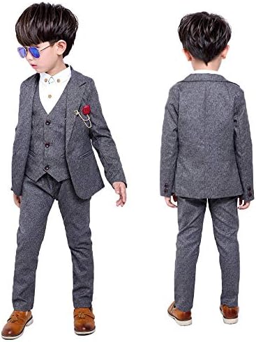 子供スーツ 男の子フォーマルスーツ 5点セットボーイズ 子どもスーツ ベビー服 タキシードスーツ 七五三 入園式 卒業式 入学式 卒業式 結婚式 発表会 お宮参り 紳士服 誕生日 演奏会 お呼ばれ 90 170cm フォーマル 通販 Amazon